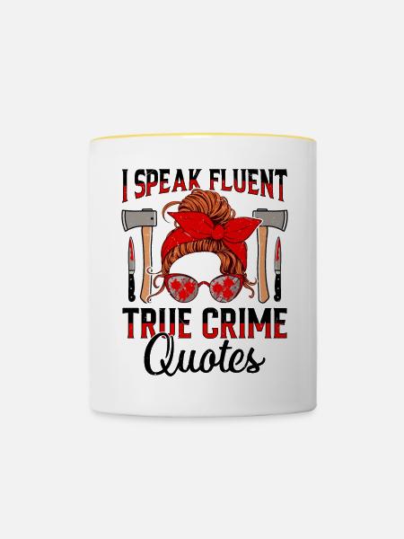 True Crime - Tasse zweifarbig - Weiß/Gelb