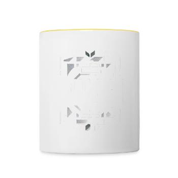 Mode Futsal Sur 10 - Mug contrasté - blanc/jaune - Devant