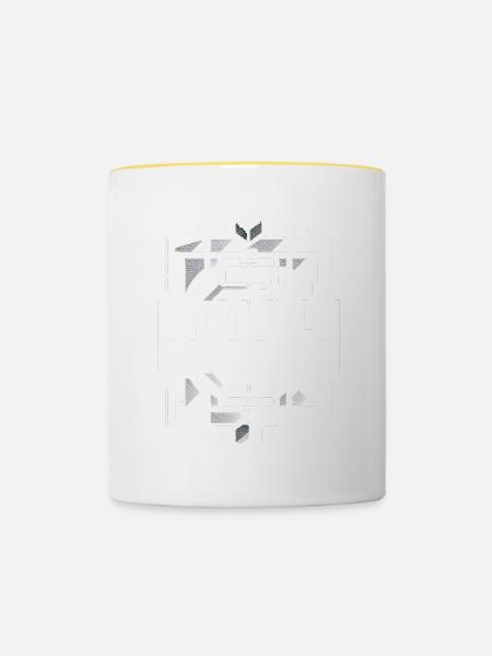 Futsal Mode On 10 - Tasse zweifarbig - Weiß/Gelb