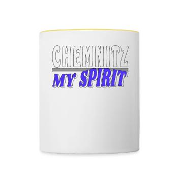 CHEMNITZ MON - Mug contrasté - blanc/jaune - Devant