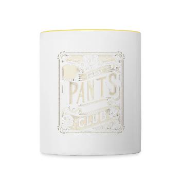 No Pants Club 12 - Contrasting Mug - white/yellow - Front