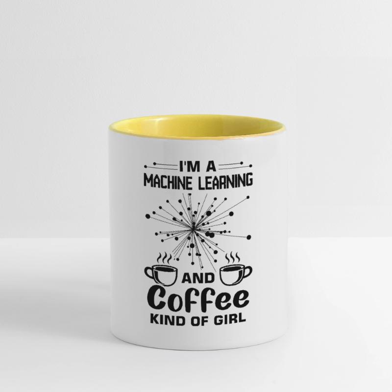 Machine Learning Algorithmen KI Datenanalyst Tasse zweifarbig