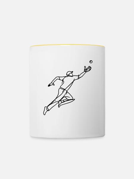 Cricket Keeper - Tasse zweifarbig - Weiß/Gelb
