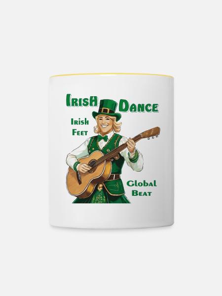 IRISH DANCE - Tasse zweifarbig - Weiß/Gelb