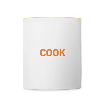 Chef Cuisinier Cuisinier - Mug contrasté - blanc/jaune - Devant