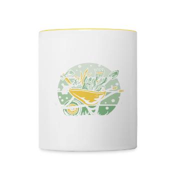 Gartenbau LandschaftsbauGarten Gärtner - Tasse zweifarbig - Weiß/Gelb - Vorne