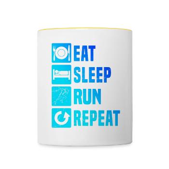 Jogging Fitness Women Running Race Running - Contrasting Mug - white/yellow - Front