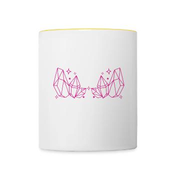Geologe Steine Steinsammler - Tasse zweifarbig - Weiß/Gelb - Vorne