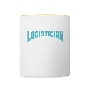 Logistiker Logistik - Tasse zweifarbig - Weiß/Gelb - Vorne
