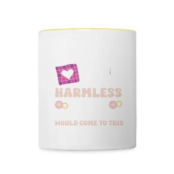 Quilter Couture Tricot Quilting - Mug contrasté - blanc/jaune - Devant