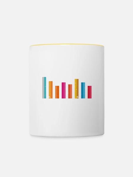 Aktuar Statistiker - Tasse zweifarbig - Weiß/Gelb
