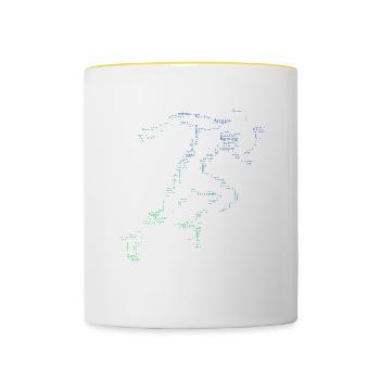 Fitness Cross Country Running Laufen Running - Mug contrasté - blanc/jaune - Devant