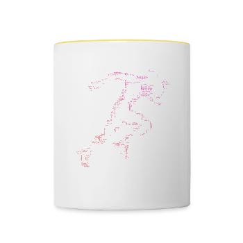 Hommes Cross Country Course Course à pied Jogging - Mug contrasté - blanc/jaune - Devant