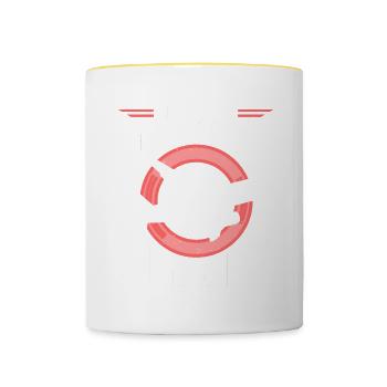 Don't Make Me Use My Flight Attendant Voice - Tasse zweifarbig - Weiß/Gelb - Vorne