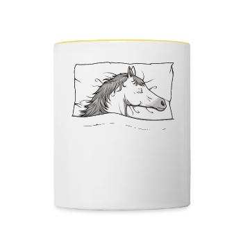 Official Sleep Shirt Arabian Horse Pajamas - Contrasting Mug - white/yellow - Front