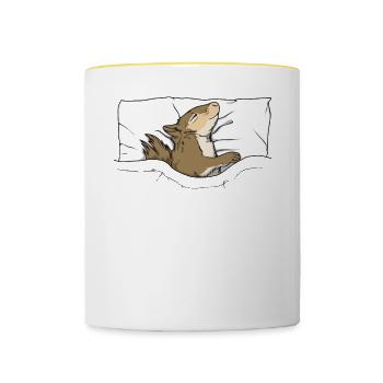 Official Sleep Shirt Squirrel Pajamas - Contrasting Mug - white/yellow - Front