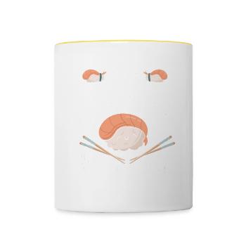 Fruits de mer - Mug contrasté - blanc/jaune - Devant