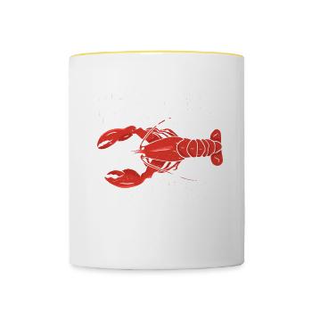 Fruits de mer - Mug contrasté - blanc/jaune - Devant