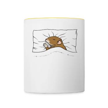 Official Sleep Shirt Mouse Pajamas - Contrasting Mug - white/yellow - Front