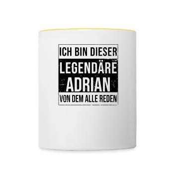I'm this legendary for Adrian - Contrasting Mug - white/yellow - Front