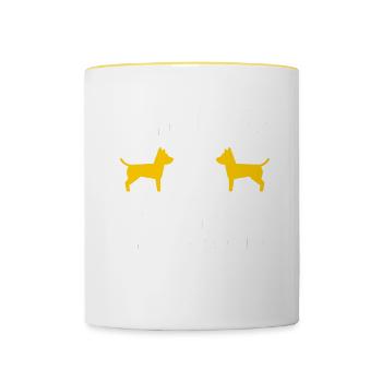 Agent immobilier Agent immobilier drôle - Mug contrasté - blanc/jaune - Devant