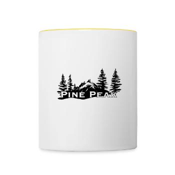 Pic des pins - Mug contrasté - blanc/jaune - Devant