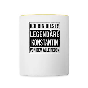 I'm this legendary for Constantine - Contrasting Mug - white/yellow - Front