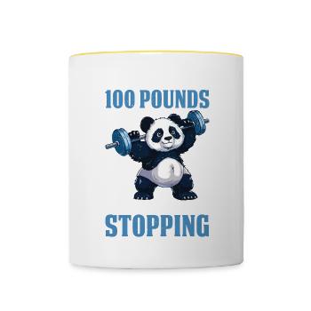 I Lost 100 Pounds And I'm Not Stopping 20 - Tasse zweifarbig - Weiß/Gelb - Vorne