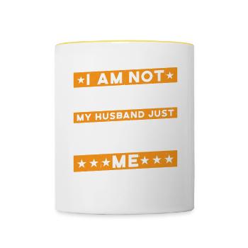 I Am Not Spoiled, My Husband Just Loves Me 11 - Contrasting Mug - white/yellow - Front