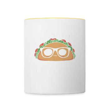 Optometrist Optician Optometry - Contrasting Mug - white/yellow - Front