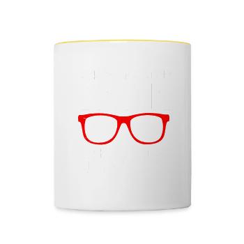 Optometrist Optician Optometry - Contrasting Mug - white/yellow - Front