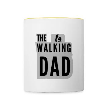 The Walking Dad Stroller Baby Black Grey - Contrasting Mug - white/yellow - Front