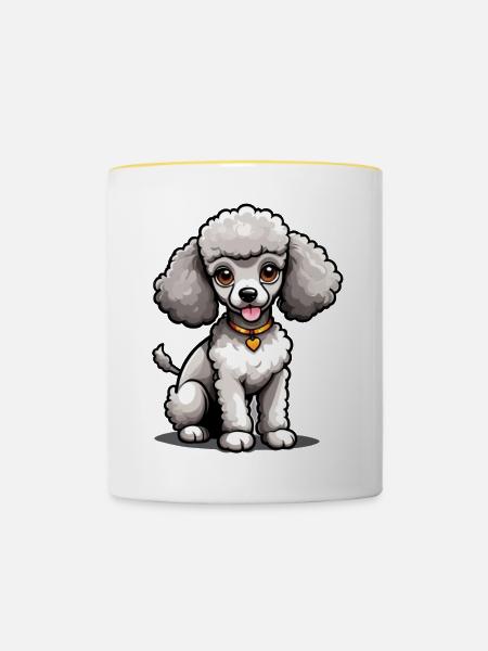Golden Heart Poodle - Tasse zweifarbig - Weiß/Gelb