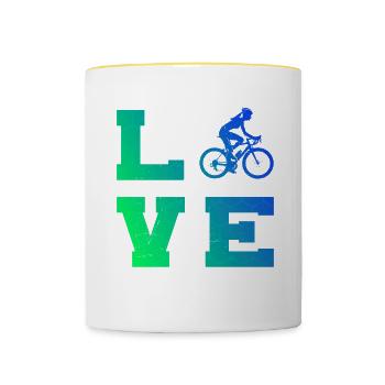 Bici Ciclismo Ciclismo Ciclismo Ciclismo - Tazze bicolor - bianco/giallo