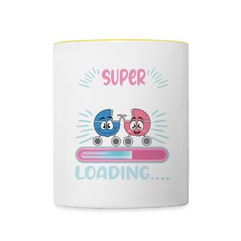 gescheBecome a cousin 2024 - Contrasting Mug - white/yellow - Front
