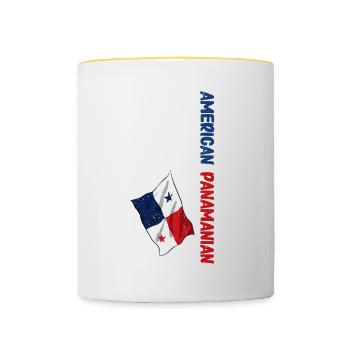 Panama Flagge Panamaisch Panama Fahne - Tasse zweifarbig - Weiß/Gelb - Vorne