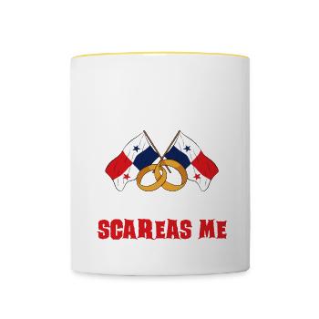 Panama Flagge Panamaisch Panama Fahne - Tasse zweifarbig - Weiß/Gelb - Vorne