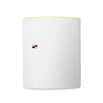 Panama Flagge Panamaisch Panama Fahne - Tasse zweifarbig - Weiß/Gelb - Vorne