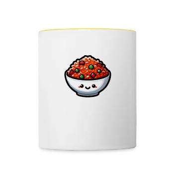 Jollof Rice - Contrasting Mug - white/yellow - Front