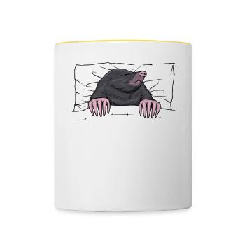Pyjama officiel Chemise de nuit Molé - Mug contrasté - blanc/jaune - Devant