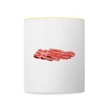 Powered By Bacon - Contrasting Mug - white/yellow - Front