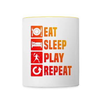Men's Women's Pickleball Pickleball Racquetb - Contrasting Mug - white/yellow - Front