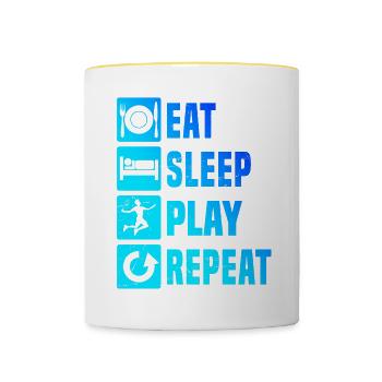 Squash Badminton Badminton Men's Badminton Player - Contrasting Mug - white/yellow - Front