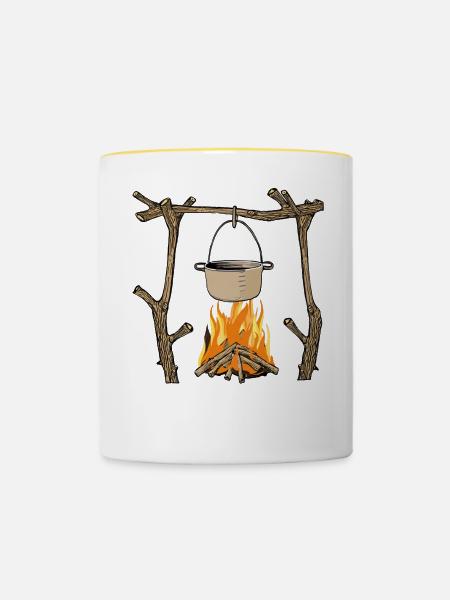 FEUERSTELLE - Tasse zweifarbig - Weiß/Gelb