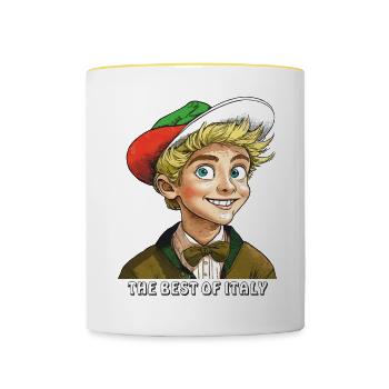 YOUNG ITALY THE BEST OF ITALY - Contrasting Mug - white/yellow - Front