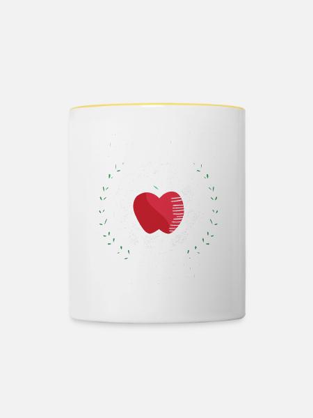 School 1. Grade - Tasse zweifarbig - Weiß/Gelb