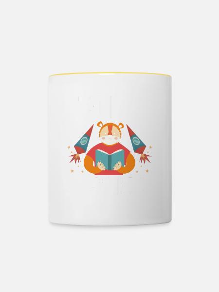School 1. Grade - Tasse zweifarbig - Weiß/Gelb