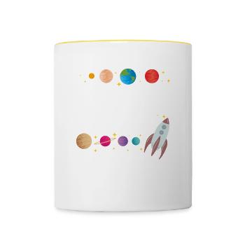 School 1. Grade - Tasse zweifarbig - Weiß/Gelb - Vorne