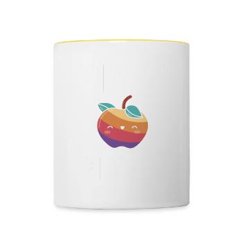 School 1. Grade - Tasse zweifarbig - Weiß/Gelb - Vorne