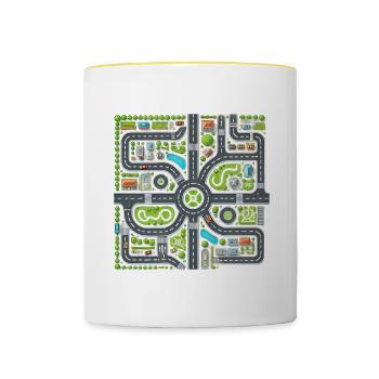 Car Play Mate - Children Give Parent A Massage 5 - Tasse zweifarbig - Weiß/Gelb - Vorne